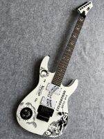 Classic ESP Kirk Hammett Metallica Ouija Miniature Guitar White Body Humbucker Pickups นำเข้าฮาร์ดแวร์ Limited Edition