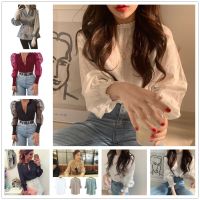 Women Linen Button Loose Office Shirt Long Sleeve