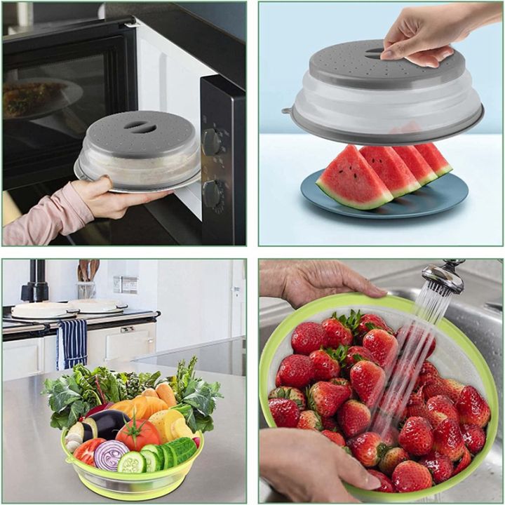 2pcs-foldable-microwave-covers-with-strainer-for-the-microwave-prevents-splashing-also-as-vegetable-fruit-filter-basket