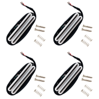 4X Hot Rail Pickups Double Track 11K Alnico5 Guitar Pickup Fit Strat Tele Electric Guitar, White