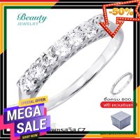 JWL03 แหวนผู้หญิง Beauty Jewelry แหวนเงินแท้ 925 Silver Jewelry ประดับเพชร CZ รุ่น RS2246-RR เคลือบทองคำขาว แหวนทอง แหวนแฟชั่น