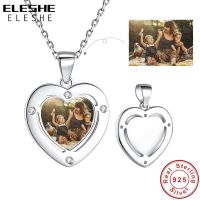 ✥  ELESHE Personalized Custom Photo 925 Sterling Inlaid Pendant Necklace Chain Jewelry Making