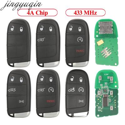 Jingyuqin 2/3/4/5 Tombol ระยะไกล Ki สัญญาณเตือนภัยเคลื่อนที่4A 433Mhz Untuk Fiat 500 500X 500L Toro 2015 2016 2017 2018 2019 Masuk Tanpa Ki Pintar