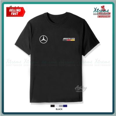T Shirt Round Neck Sulam Mercedes AMG AFFALTERBACH Edition One Performance Baju Lelaki Cotton Fashion Embroidery