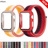 HOT QPAPSLOWPAH 607[HOT W] สายเคสสำหรับสายคาด Apple Watch 45มม. 41มม. 44มม. 40มม. 42มม. 38มม. สายรัดข้อมือห่วงไนลอน Correa Series 7 Se 6 5 3 8