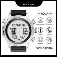 NORTH EDGE AQUA Original Men S Professional ดำน้ำคอมพิวเตอร์นาฬิกาดำน้ำ50M นาฬิกาดำน้ำบารอมิเตอร์วัดความสูงนาฬิกาข้อมือเข็มทิศสำหรับชาย