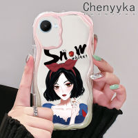 เคส Chenyyka สำหรับ Realme C30 C30s C31 C33โปร่งใสลายกล้องถ่ายรูป Narzo C55 Prime Narzo 50i Prime Narzo N55 50A Prime Case สวยงามลายเด็กผู้หญิงหิมะสีขาวสวยเคสเนื้อครีมนิ่มเคสมือถือฝาครอบป้องกันซิลิกาเจล