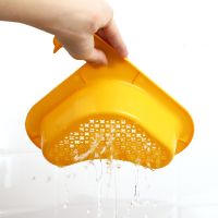 【CC】◑✕  Sink Strainer Leftover Drain Basket Soup Garbage Filter Multifunctional Hanging Drainer Rack Fruit Vegetable