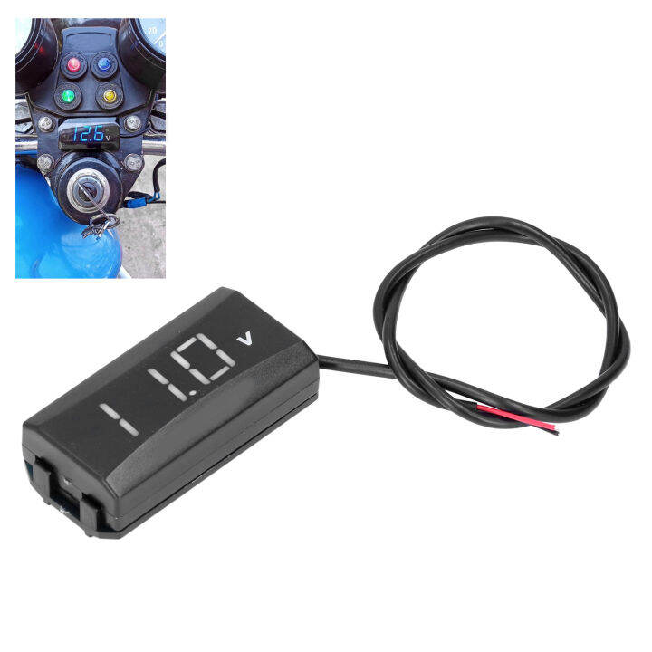 LED Volt Gauge, Voltage Detection Meter Universal with Screws for Car