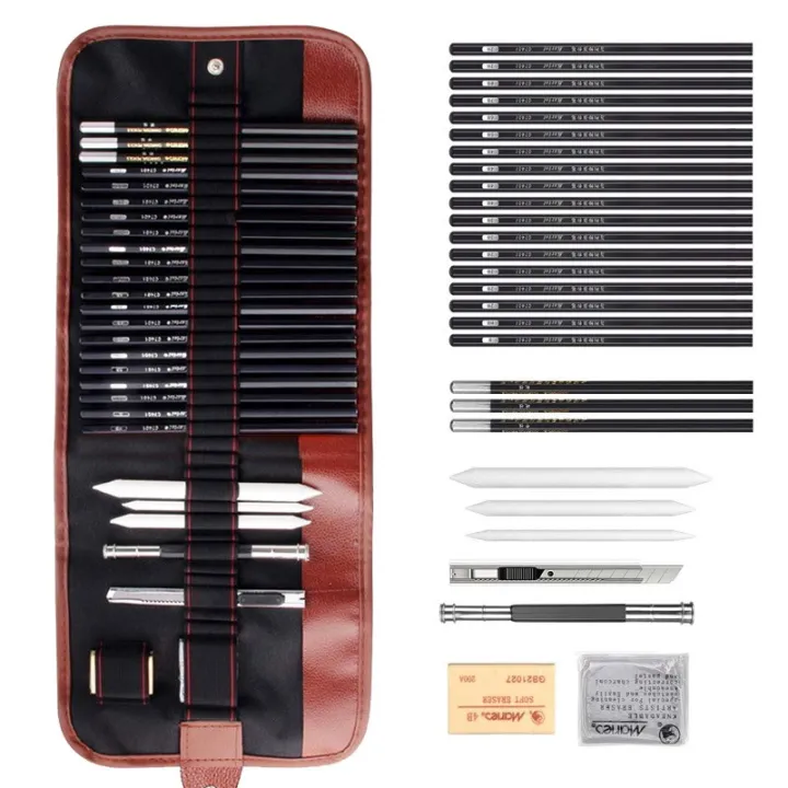 29 Pcs Sketch Pencil Set Drawing Art Kit Lazada PH