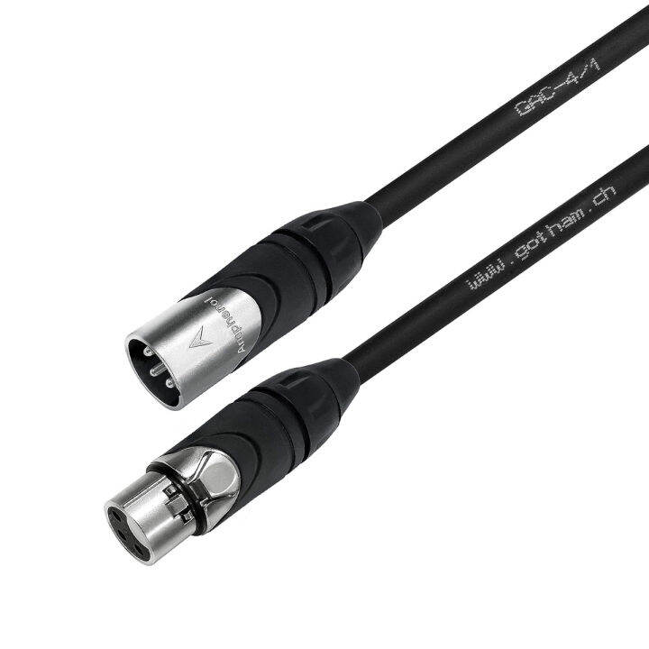 worlds-best-cables-4-units-8-foot-gotham-gac-4-1-black-star-quad-dual-shielded-balanced-male-to-female-microphone-cables-with-amphenol-ax3m-amp-ax3f-silver-xlr-connectors-custom-made