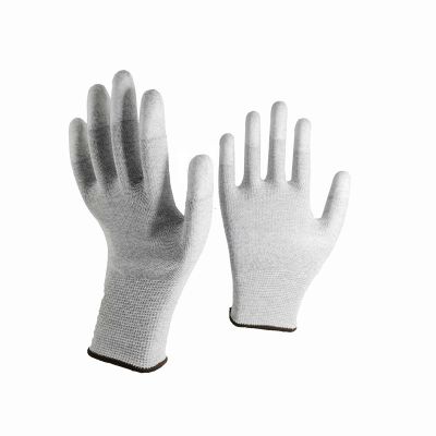 24Pieces/12 Pairs Safety Working Gloves Grey Pu Nylon Cotton Glove Industrial Protective Work Gloves NMSafety Brand Supplier