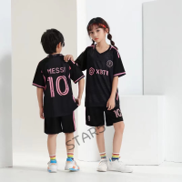 STAR5 เสื้อกีฬาฟุตบอลเด็กแขนสั้น ลายสโมสรอินเตอร์ไมอามี่ สีดำ ยอดฮิต2023-2024 สกรีนชื่อ+เบอร์ 10 สินค้าคุณภาพA ป้ายงานปัก ราคาสบายกระเป๋า