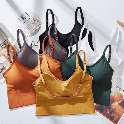 （A So Cute） Sexy Crop TopSeamless Bras For Women Underwear Female Sexy Adjustable Lingerie Intimates With Removable Pad Camisole