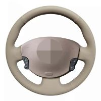 Car Steering Wheel Cover Soft Beige Artificial Leather For Renault Megane 2 2003-2008 Kangoo 2008 Scenic 2 2003-2009