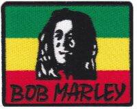 iron on patch Embroidery Bob Marley Reggea Rasta 9x7 cm เร้กเก้ ราสต้า ตัวรีดติดเสื้อ เย็บติดผ้าประเทศไทย โลโก้ปัก มีกาวสำหรับรีด ตกแต่งเสื้