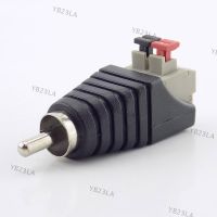 RCA Cable to Audio Male A/V Connector Speaker Wire Universal Adapter Jack Press Plug Terminal adaptor YB23TH