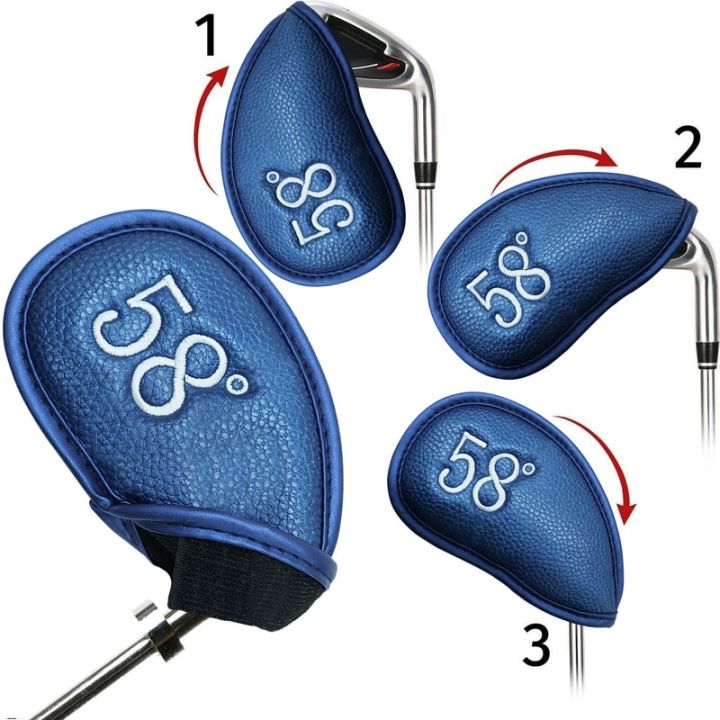 new-1pc-or-1set-synthetic-leather-golf-iron-head-cover-wedge-club-degree-48-50-52-54-56-58-60-62-dropshipping