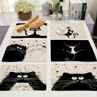 【CC】✧  1Pcs Pattern Placemat Dining Table Mats Drink Coasters Cotton Cup 42x32cm MA0003