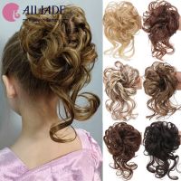 AILIADE Synthetic Hair Bun with Tassel Messy Curly Chignon Updo Donut Scrunchie Pieces for