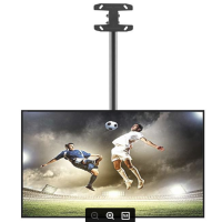 TV Ceiling Mount Tilting ชุดขาแขวนทีวี LCD, LED ขนาด 26-55 นิ้ว (แบบติดเพดาน, ปรับก้มได้, หมุนได้) (Black)(1855)