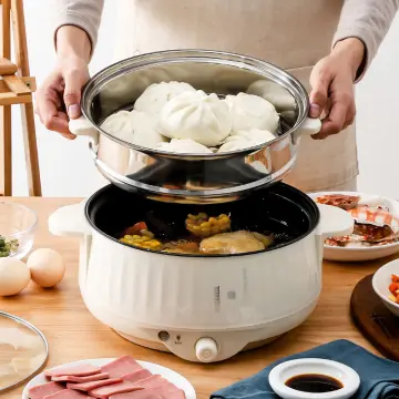 Mini Rice Cooker Household HotPot Multifunctional Rice Cooker with Steamer  Single/Double Layer Non-Stick Electric