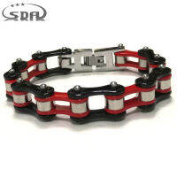 SDA Fashion Unisex Bracelets Green&amp;Red&amp;Orange 3 Colors Biker Chain Bracelet for Girls and Boys Jewelry Unique for You YM145