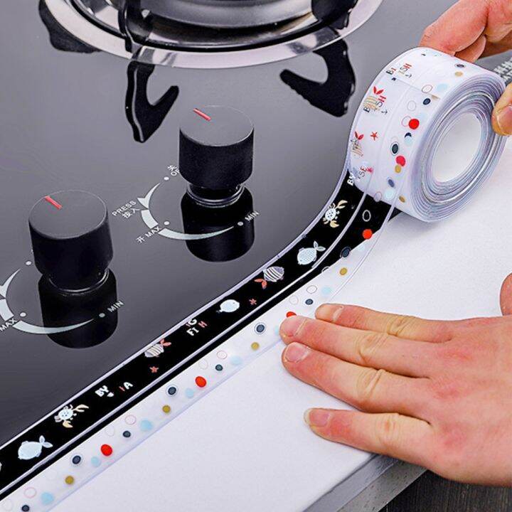 bathroom seal kitchen sink sealing tape Water and oil repellent stickers bathroom border seam
