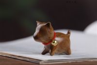 sandalwood carved puppy ornaments solid carving crafts cute bell decorative gifts desktop hot style