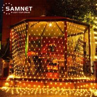 ZZOOI Christmas Decoration Holiday Light LED Net Curtain String Light For Garden Room Party Wedding New Year Garland Decor Fairy Light