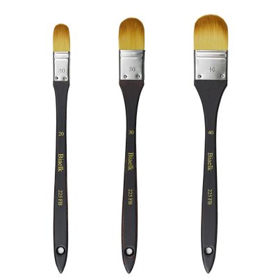 Biaelk 225FB Watercolor Acrylic Art Supplies For Artist Paint Pen Brush Wooden Handle Taklon Hair 1PC