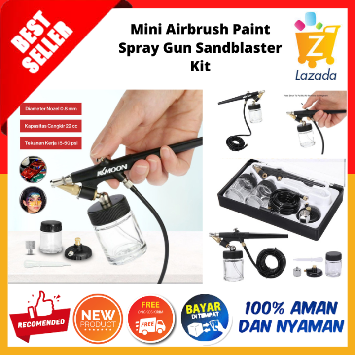 BISA COD - Mini Airbrush Paint Spray Gun Sandblaster Kit Kepala ...