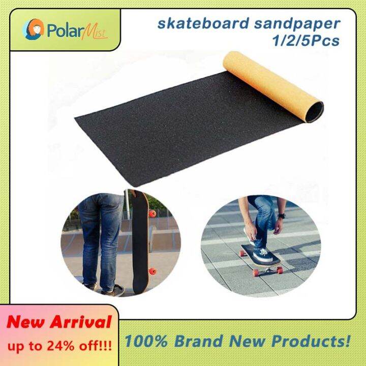 Skateboard Grip Tape Sheet Waterproof Black Scooter Grip Tape Longboard