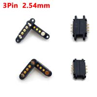 【cw】 1Pair 3Pin 2pin with ears Waterproof Magnetic Pogo Pin Connector Pogopin Male Female 2.54mm 2.8mm Spring Loaded DC Power Socket