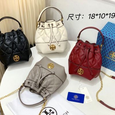 European and American luxury bags TB womens bag fashion 2023 spring and summer new jacquard drawstring bucket bag shoulder Messenger bag