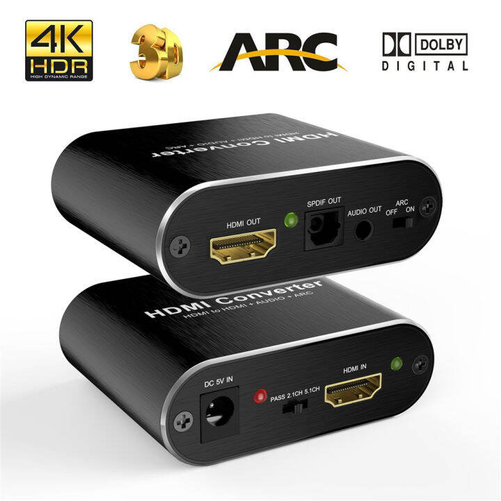 HDMI audio extractor 4K 60Hz HDMI 2.0 Audio Splitter for PS5 PS4 Pro
