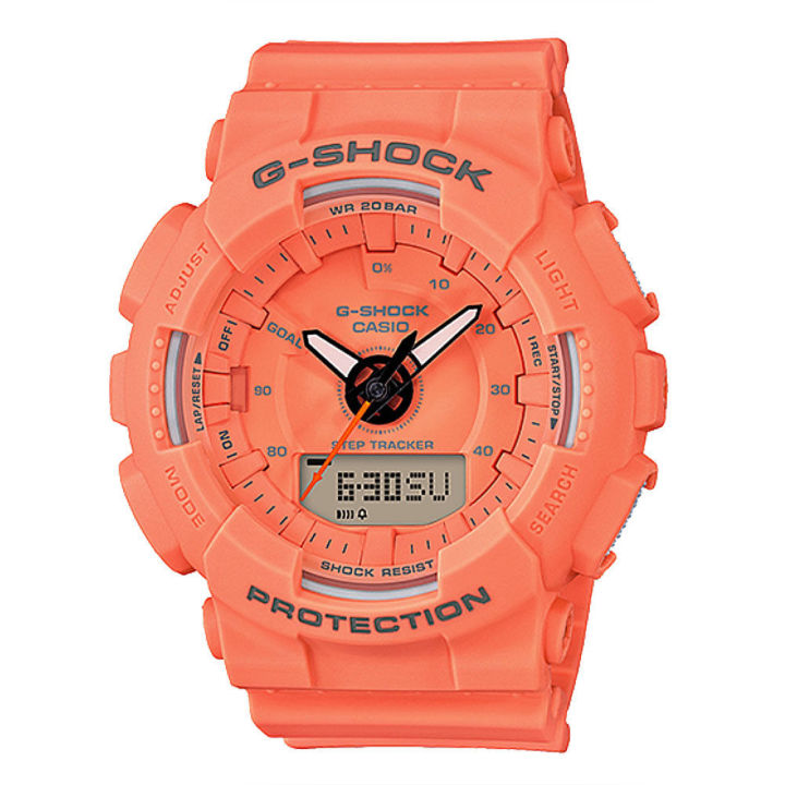 g-shock-gma-s130-นาฬิกาข้อมือสตรีแบบสปอร์ตแสดงเวลาแบบคู่-200-เมตรกันน้ำกันกระแทกและกันน้ำเวลาโลก-led-นาฬิกาข้อมืออัตโนมัติ-gma-s130vc-4a