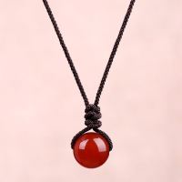 Genuine Natural Agate Jade Pendant Female Pendant Destiny Year Transfer Beads Fortune Pendant Ethnic Style Necklace Sweater Chain Rope 6TEX 6TEX