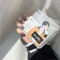 【CW】Women Wallet PVC Bank Card Bag Y2K Teenager ID Card Case Cute Mini Wallet For Girls Casual Id Ulzzang Fashion Bag Sweet Girl Bag