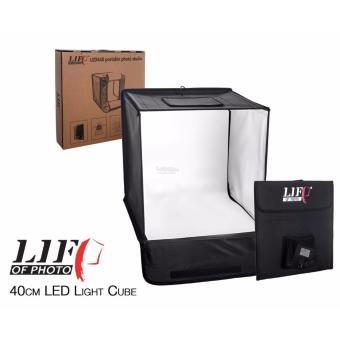 ตู้ถ่ายสินค้า LIFE OF PHOTO LED440 LED Light Cube 40X40cm กล่องถ่ายสินค้า เต๊นท์ถ่ายสินค้า มีไฟ พับเก็บง่าย พกพาสะดวก (รับประกัน 1 ปี)