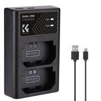 K&amp;F CONCEPT NP-FZ100 Dual Slot Quick Charger, Micro USB and Type-C Dual Interface, Battery Compatible  Alpha A7 III, A7R III (A7R3), A9, a6600, a7R IV, Alpha a9 II USB Data Cable Battery Charger