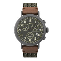 TIMEX TW2U89500 STANDARD นาฬิกาข้อมือผู้ชาย สายผ้า+หนัง Gunmetal หน้าปัด 41 มม.