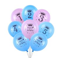 10ชิ้นสุขสันต์วันเกิดจำนวนบอลลูน1St 2 3 4 5 6 7 8 9 10 11ปีเด็กชายงานเลี้ยงวันเกิดของเด็กหญิงตกแต่งลูกโป่งสีฟ้าสีชมพู