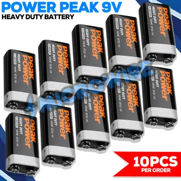 10 PCS 9V 6F22 9 Volts Heavy Duty Battery 0% Mercury 