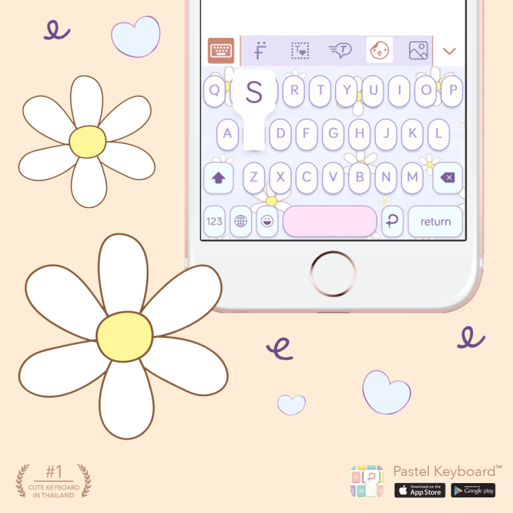 Mix cute 5 Keyboard Theme⎮(EVoucher) for Pastel Keyboard App Lazada