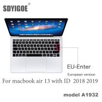 Laptop keyboard cover for macbook air 13 2018/2019 with ID model A1932 silicone keyboard cover European English version