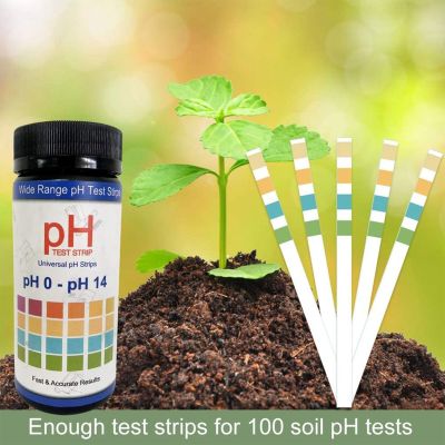 Newly 100 Pcs Soil PH Testing Strips Quickly Test Conditions of Soil Strips for Testing Plants Soil Condition Inspection Tools