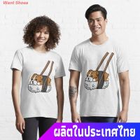 S-5XLเสื้อยืดขายดีเสื้อยืดยอดนิยม Funny Sushi English Bulldog Essential T-Shirt Short sleeve T-shirtsS-3XL