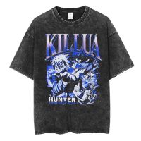 []เสื้อยืดโอเวอร์ไซส์ killua hunter x hunter ovp คิรัว ผ้าฟอก รุ่นพี่กิต three man down