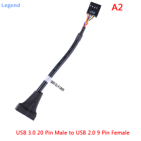 ?【Lowest price】Legend หัวเมนบอร์ด USB 3.0 20 pin ไปยัง USB 2.0 9 PIN ADAPTER CONVERTER CABLE